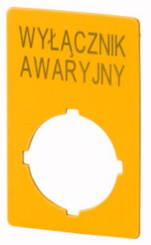 M22-XZK-PL99 Szyld do przycisków awaryjnych PL
