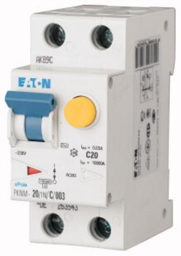 PKNM-20/1N/C/003-MW Wyłącznik kombinowany 10kA, In=20A, I?N=0,03A, char. C, Typ AC, 1+N bieg. Seria PKNM