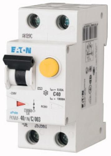 PKNM-40/1N/C/003-MW Wyłącznik kombinowany 10kA, In=32A, I?N=0,03A, char. C, Typ AC, 1+N bieg. Seria PKNM