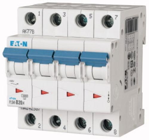 PLSM-B20/4-MW Wyłącznik nadprądowy 10kA, In=20A, char. B, 4-bieg. Seria PLSM