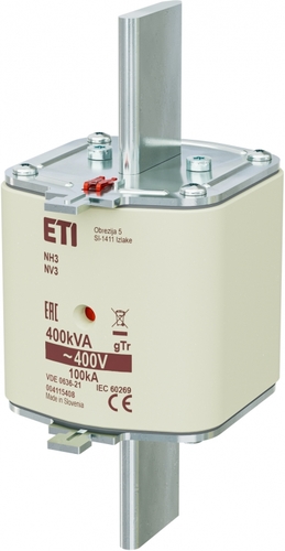 NH3 gTr 577A/400V 400kVA Wkładka topikowa przemysłowa - transformatorowa