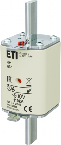 NH1/WT-1 gF 50A/500V Wkładka topikowa przemysłowa szybka