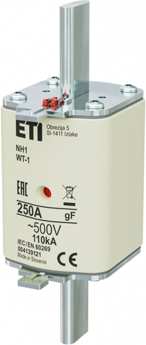 NH1/WT-1 gF 250A/500V Wkładka topikowa przemysłowa szybka