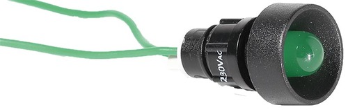 lampka sygnalizacyjna LED D=10MM zielona 230V AC 004770810