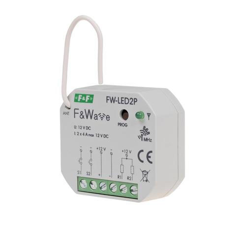 radiowy zestaw sterowania FW-LED2P 2-kanałowy LED 12V puszk