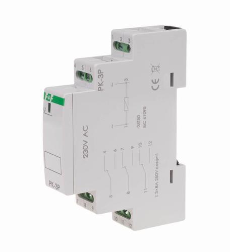 przekaźnik elektromagnetyczny PK-3P-230V styki 2p