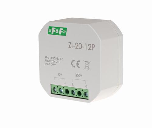 Zasilacz impulsowy do puszki, 12V, 20W ZI-20-12P
