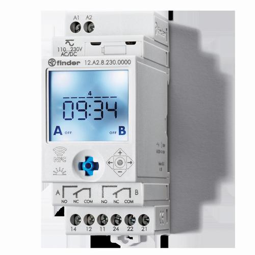 Zegar sterujący serii 12: 2 P; 16 A; 110…230 V AC/DC, 12.A2.8.230.0000