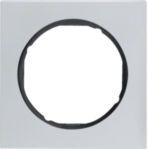 ramka R.3 1-kr. aluminium/czarny 10112284