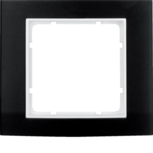 ramka B.3 1-kr.aluminium czarny/biały