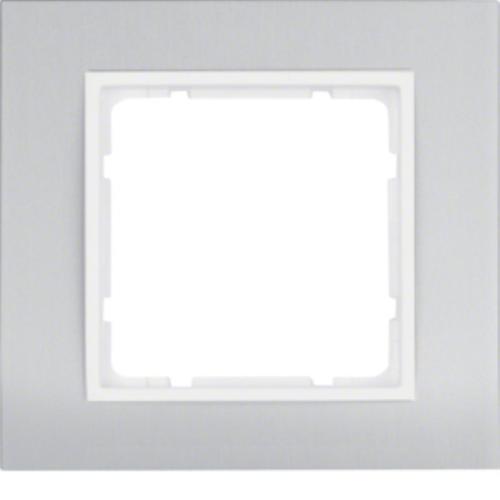 ramka B.3 1-kr.aluminium/biały
