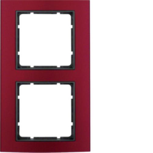 ramka B.3 2-kr.aluminium czerwony/antracyt