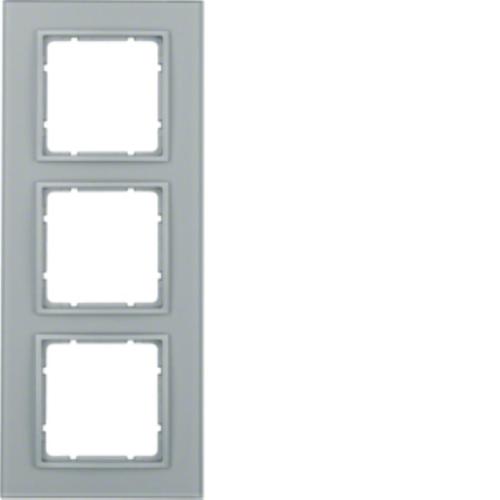 ramka B.7 3-kr.szkl.aluminium