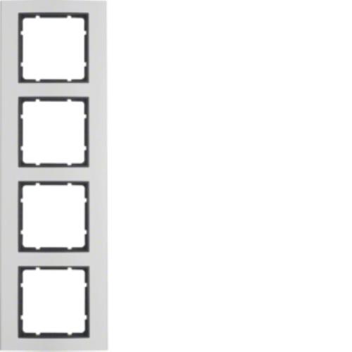 ramka B.3 4-kr.aluminium/antrtacyt