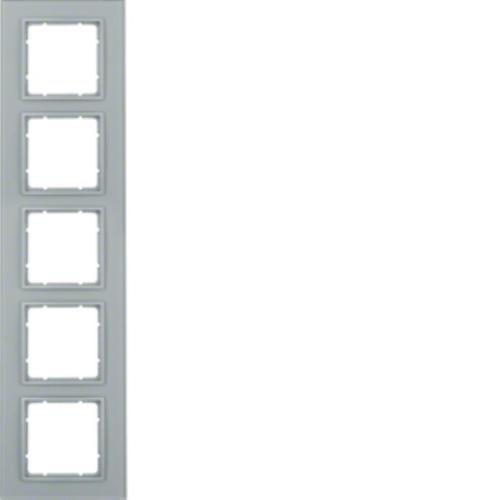 ramka B.7 5-kr.szkl.aluminium