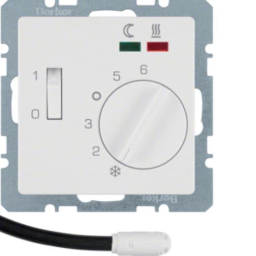 regulator temp.Q1/Q3/Q7 podłog.z zestyk.zwier elem.centr.biały