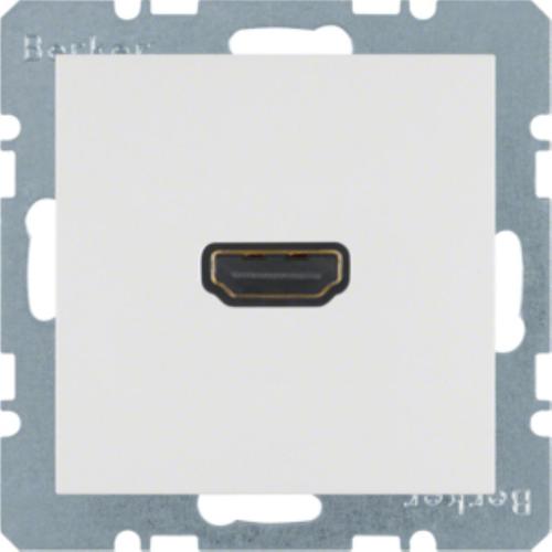 gniazdo S.1/B.3/B.7 HDMI białe polysk