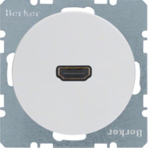 gniazdo HDMI R.1 z przylaczem 90st biale (zamiennik WLF4380WG)