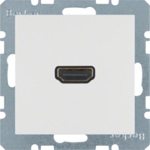 gniazdo S.1/B.3/B.7 HDMI z przylacz.90st białe