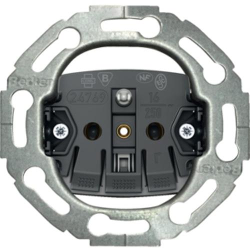 mechanizm ONE.PLATFORM gniazda pojedynczego z uziemieniem samozaciski SERIE okragłe