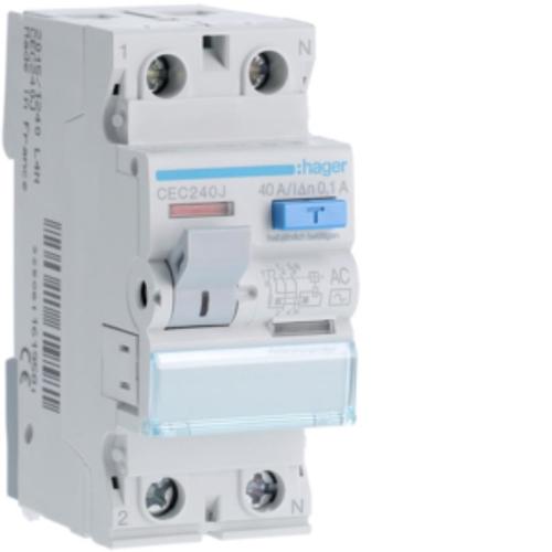 RCCB Wyłącznik różnicowoprądowy 1P+N 40A 100mA 6kA AC