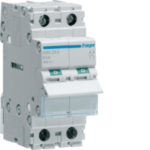 Modułowy rozłącznik izolacyjny 2P 63A 400VAC