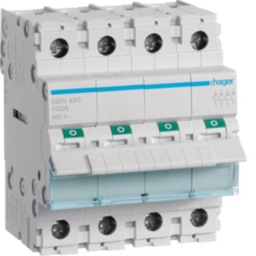 Modułowy rozłącznik izolacyjny 4P 100A 400VAC