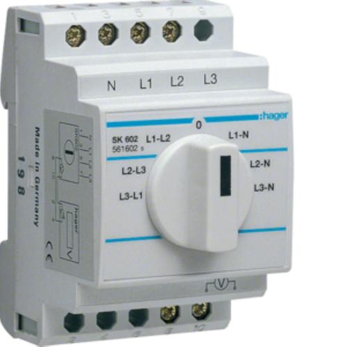 przełącznik woltomierza 7-pozycyjny 400V 20A SK602