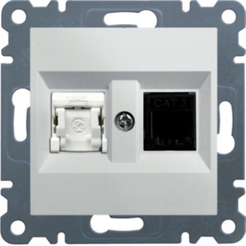 gniazdo LUMINA2 RJ11/12+RJ45 białe
