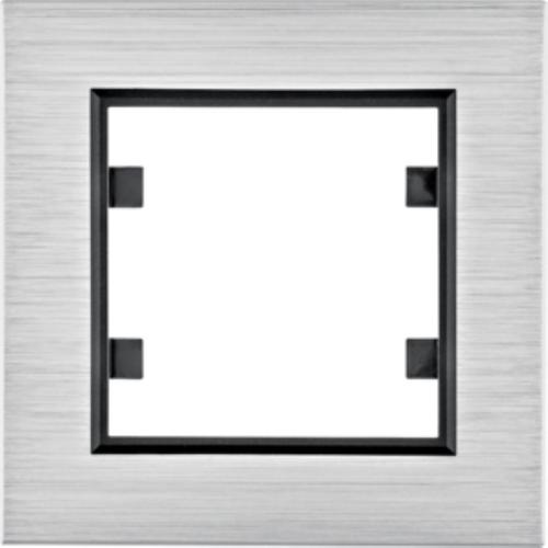 ramka LUMINA PASSION 1-kr.aluminium srebrne