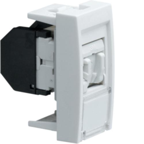 gniazdo inform.1x RJ45 22,5x45 kat.5e UTP białe