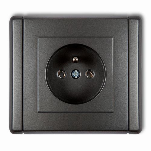gniazdo FLEXI pojedyncze z/u grafitowe 11FGP-1z