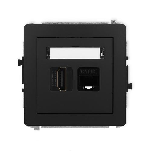 gniazdo DECO pojedyncze HDMI+gniazdo komputerowe pojedyncze 1xRJ45 kat.5e 12DGHK