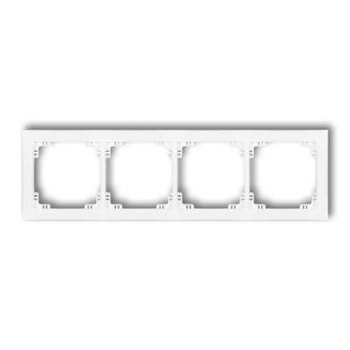 ramka DECO SOFT 4-kr. biały mat. 25DRSO-4