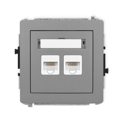 gniazdo DECO podwójne komputerowe 2xRJ45 kat.5e 27DGK-2