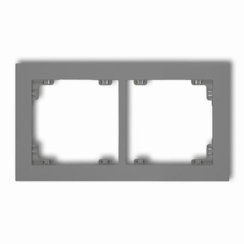ramka DECO 2-kr. szary mat 27DR-2