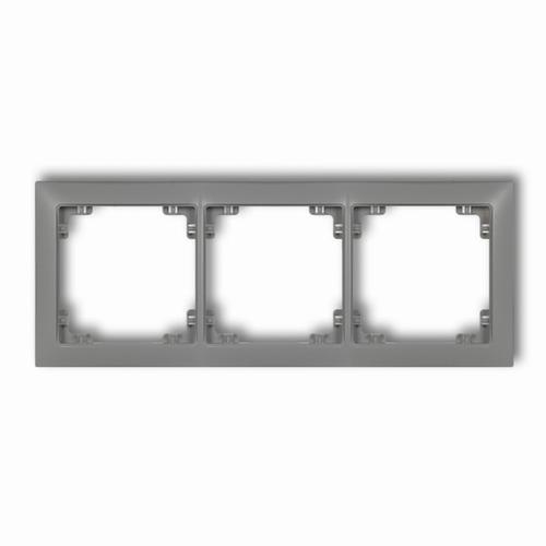 ramka DECO SOFT 3-kr szary mat 27DRSO-3