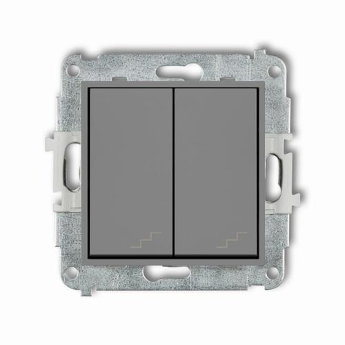 łącznik MINI podwójny schodowy szary mat 27MWP-33