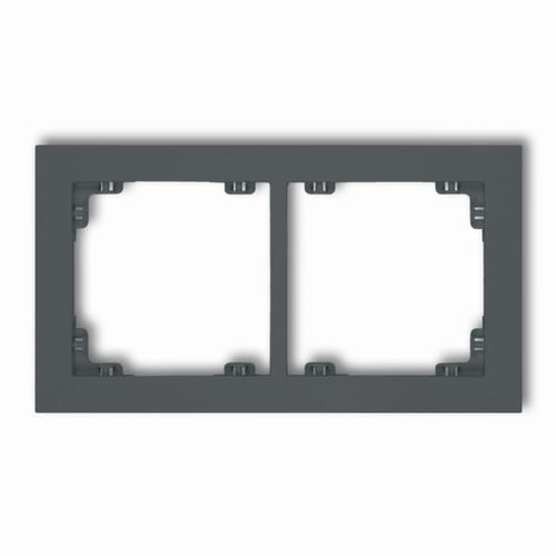 ramka DECO 2-kr. grafit mat 28DR-2