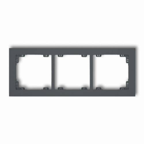 ramka DECO 3-kr. grafit mat 28DR-3