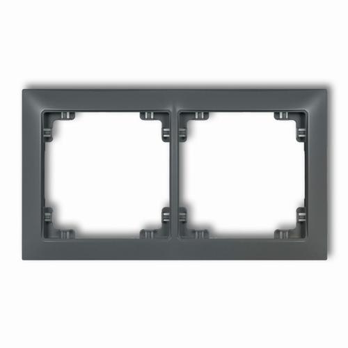 ramka DECO SOFT 2-kr.grafitowy mat