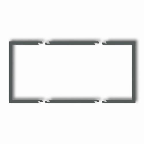 ramka DECO 2-kr.wypeln. grafit mat 28DRW-2
