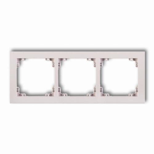ramka DECO 3-kr. pudrowy roz 40DR-3