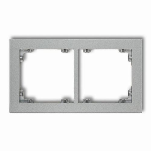 ramka DECO 2-kr.srebrny met. 7DR-2