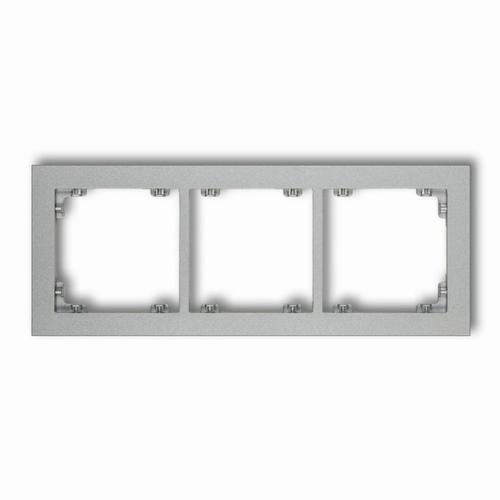 ramka DECO 3-kr.srebrny met. 7DR-3