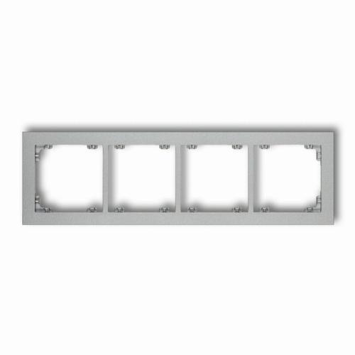 ramka DECO 4-kr.srebrny met. 7DR-4