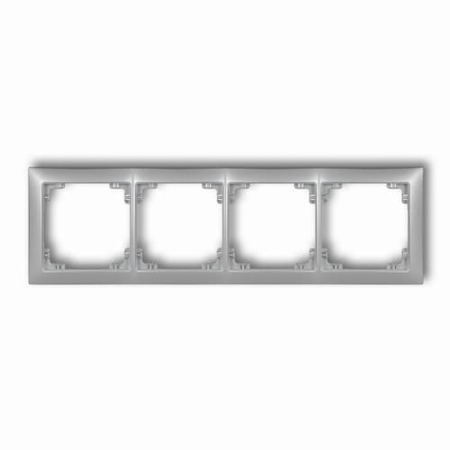 ramka DECO SOFT 4-kr.srebrny met.