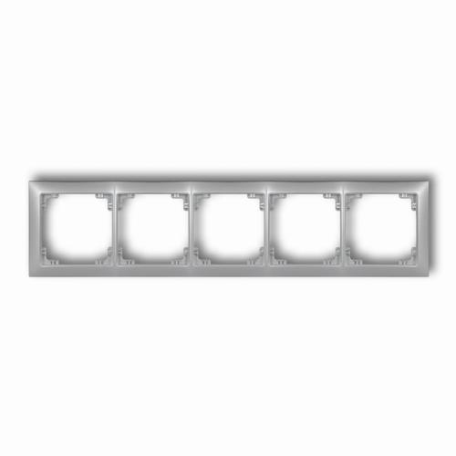 ramka DECO SOFT 5-kr.srebrny met.