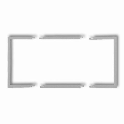 ramka DECO 2-kr.wypeln.srebrny met. 7DRW-2