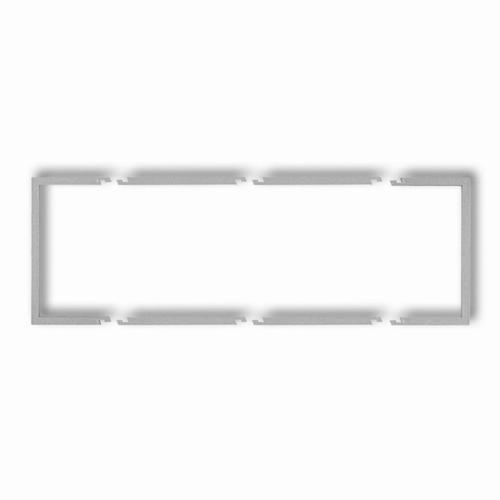ramka DECO 3-kr.wypeln.srebrny met. 7DRW-3